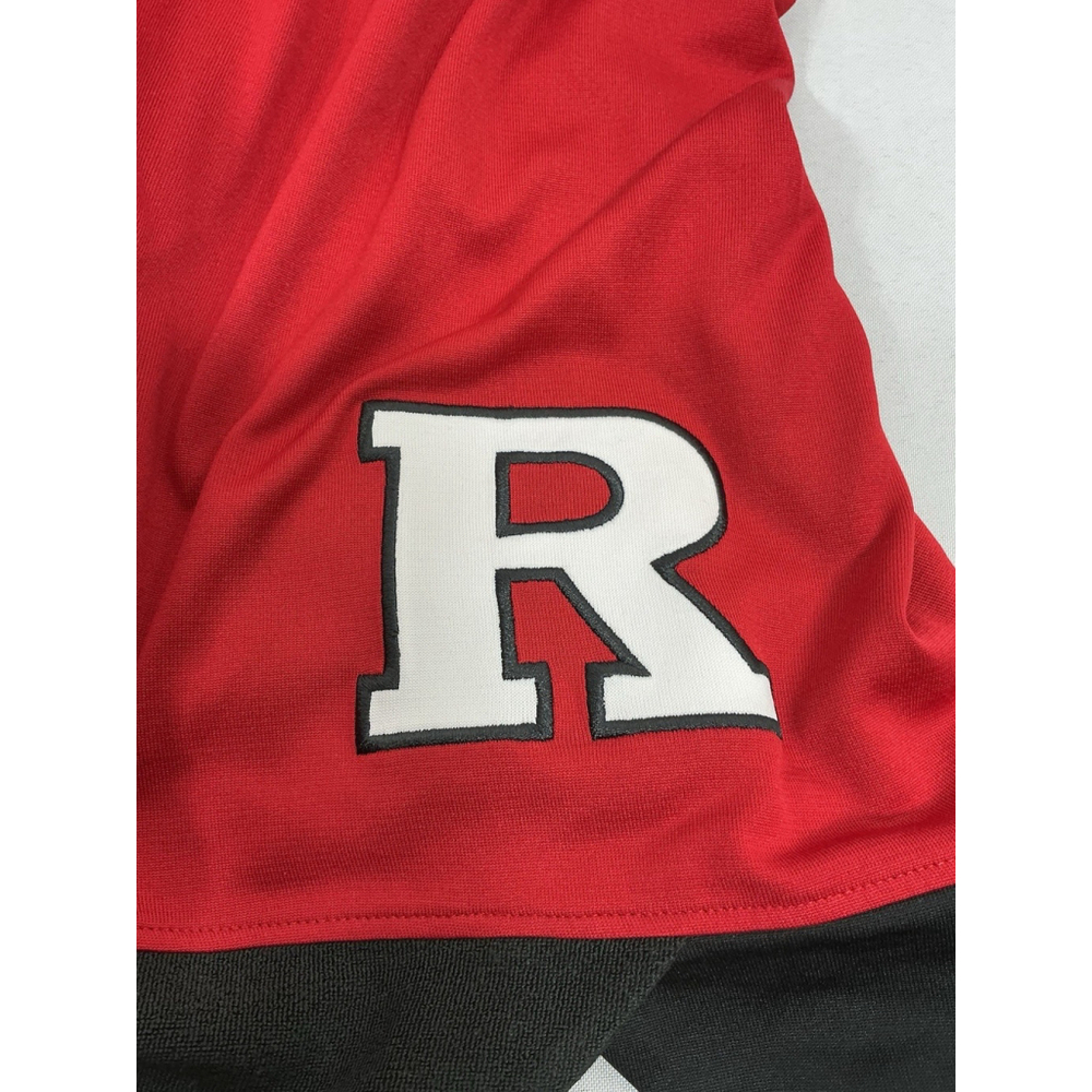 Mens Excellent Cond. Adidas Rutgers Red Pull On Basketball Shorts XL + 4 Inch - Picture 4 of 8